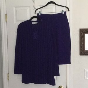 St. John sweater and skirt